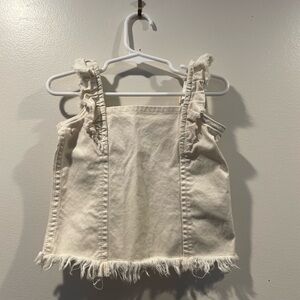 Frayed Hem Cream Tank Top DL1961
